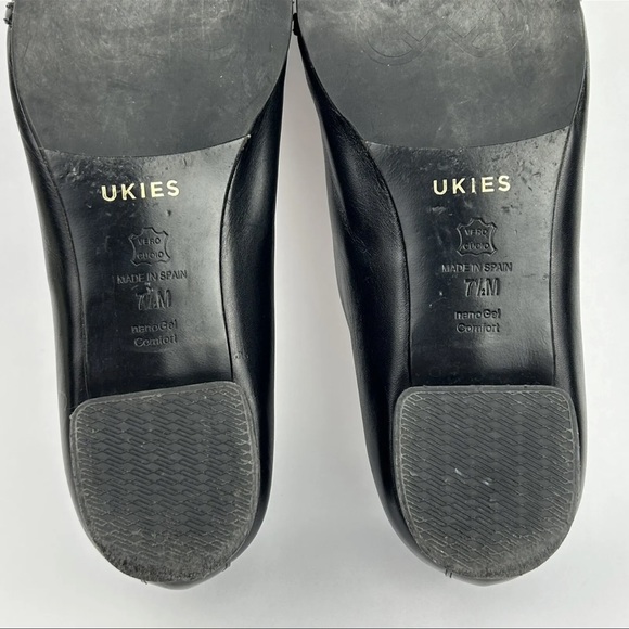 Ukies Leona Black Leather Kiltie Flats Shoes Size 7.5 See Photos For Details - Picture 9 of 11